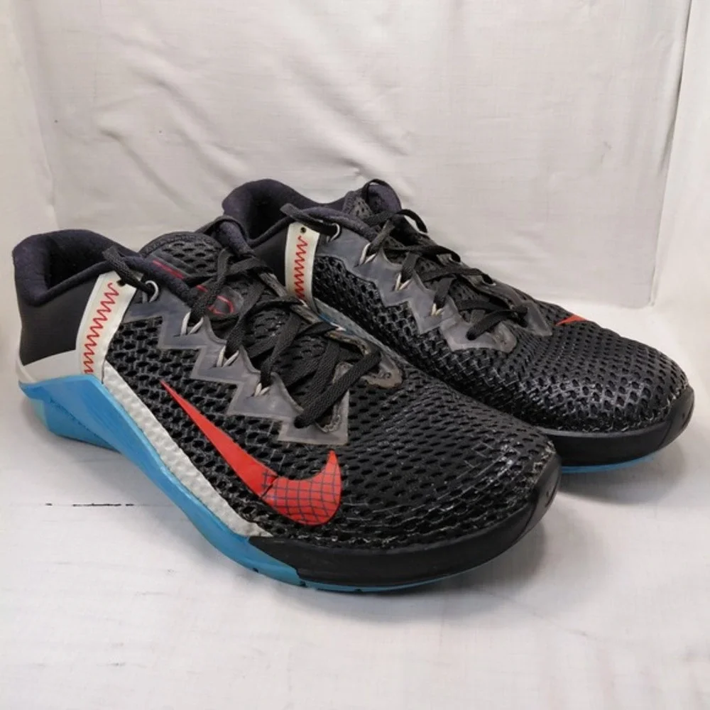 Nike Metcon 6 Mens Training‎ Shoes Black Blue Flash Crimson CK9388-070 Size 10